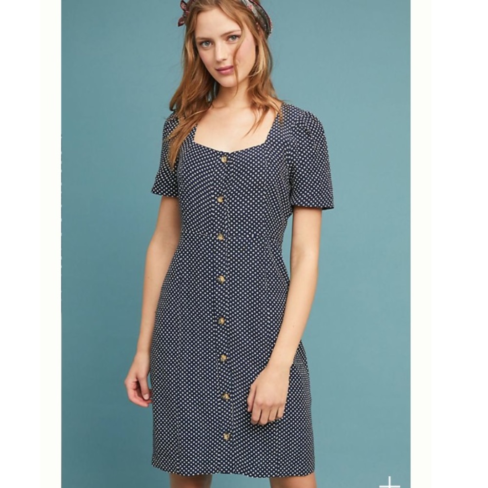 NWOT Anthropologie Cecile Polka Dot Dress